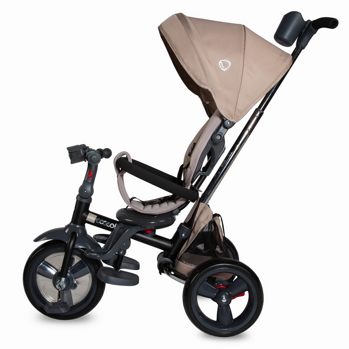 Tricicleta multifunctionala 4in1 cu sezut reversibil Coccolle Velo Bej - gogobaby.ro