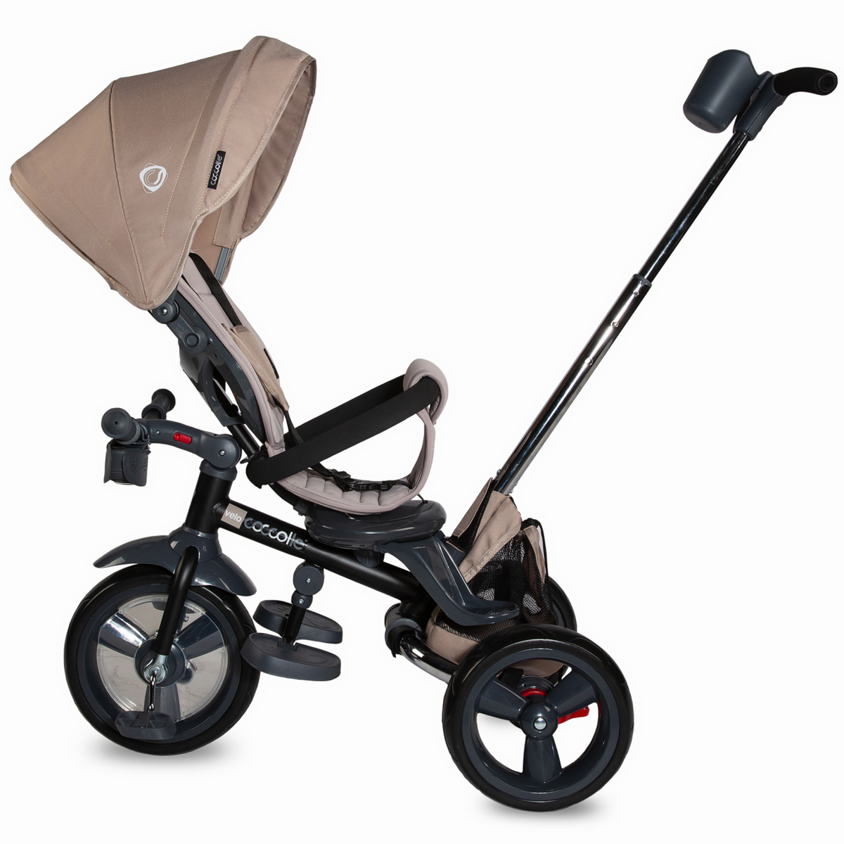 Tricicleta multifunctionala 4in1 cu sezut reversibil Coccolle Velo Bej - gogobaby.ro