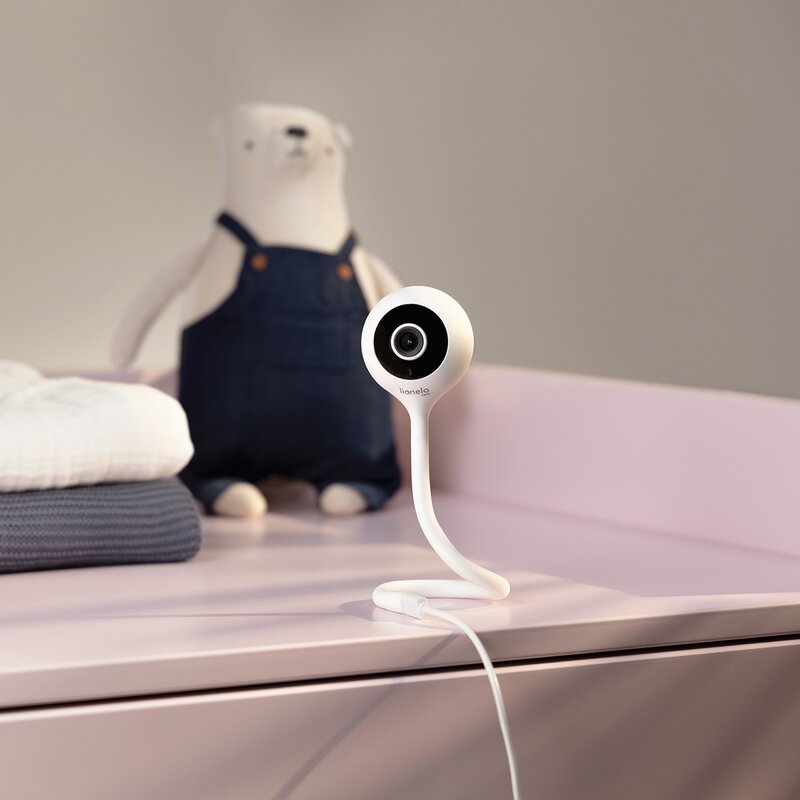 Video monitor, Lionelo, Babyline Smart, Cu aplicatie Smart Life, Cablu USB, Conexiune Wifi, Comunicare bidirectionala, Senzor de temperatura, Negru - gogobaby.ro