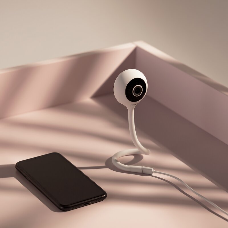 Video monitor, Lionelo, Babyline Smart, Cu aplicatie Smart Life, Cablu USB, Conexiune Wifi, Comunicare bidirectionala, Senzor de temperatura, Negru - gogobaby.ro