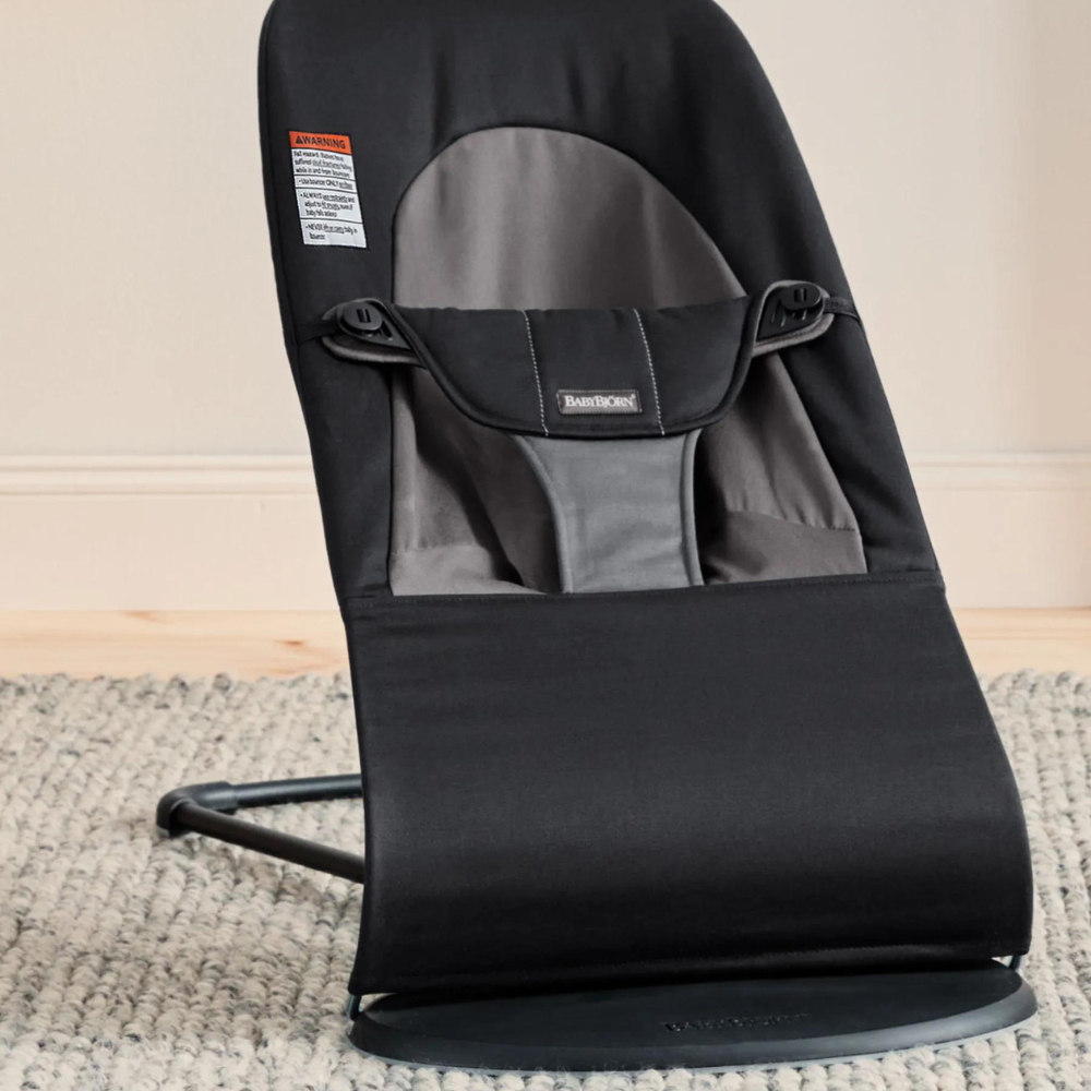 BabyBjorn - Balansoarul Balance Soft Black/Dark Gray, Tesatura - gogobaby.ro