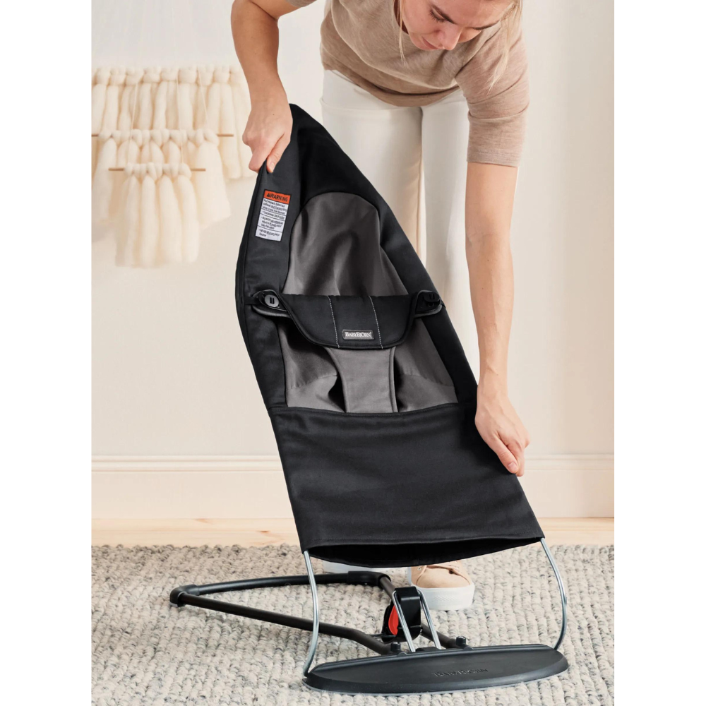 BabyBjorn - Balansoarul Balance Soft Black/Dark Gray, Tesatura - gogobaby.ro