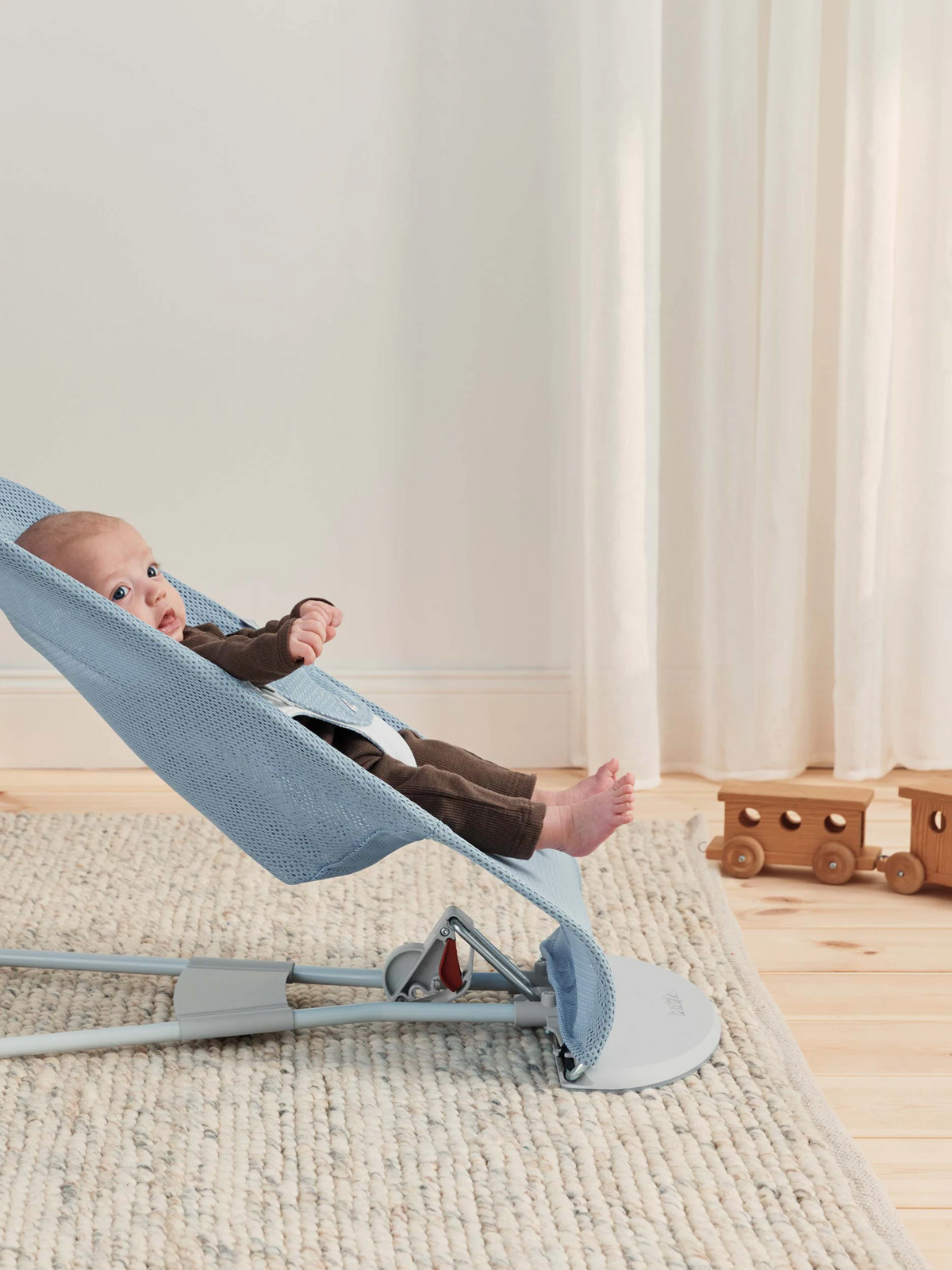 Baby Bjorn - Balansoar Balance Soft, Sky Blue/White, Mesh