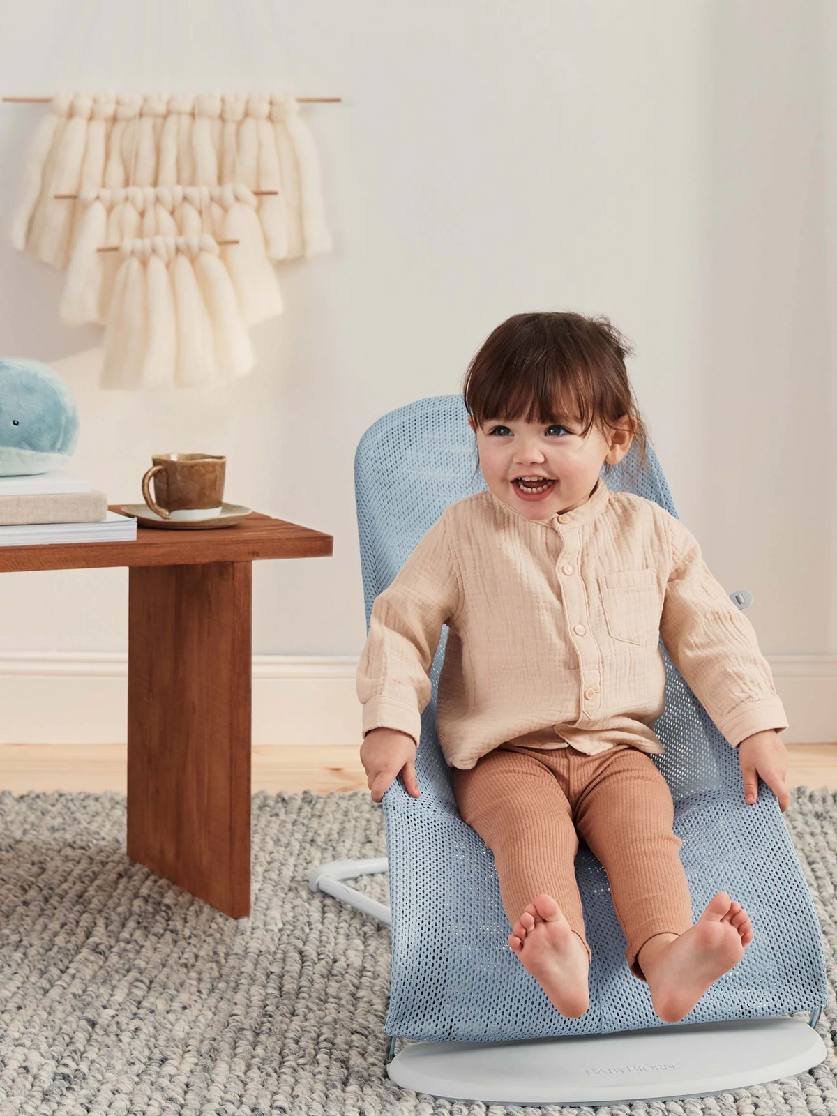 Baby Bjorn - Balansoar Balance Soft, Sky Blue/White, Mesh