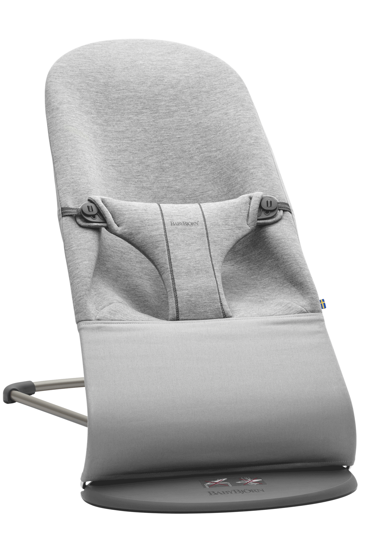 BabyBjorn - Balansoar Bliss Light Grey, 3D Jersey, cu bara de jucarii