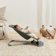 BabyBjorn - Balansoar Bliss Dark Green cu aspect delicat de petala, tesatura matlasata