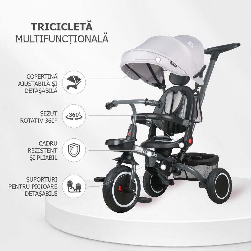 Tricicleta multifunctionala Coccolle Venti Greystone