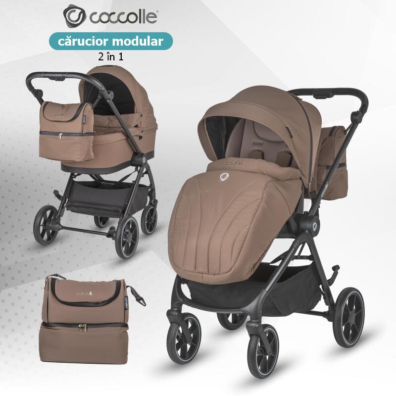 Carucior modular 2in1 Coccolle Serry Light taupe - gogobaby.ro