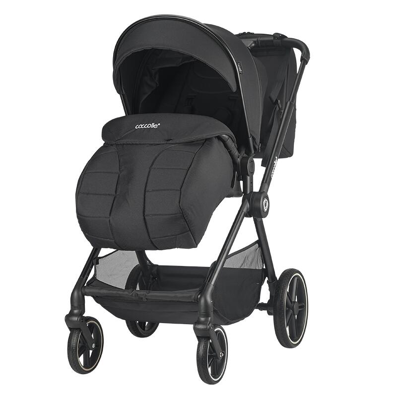 Carucior modular 4in1 Coccolle Lissia Anthracite cu Scoica auto iSize Coccolle Rilax Greystone si Baza isofix iSize Coccolle Rilax