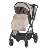 Carucior modular 4in1 Coccolle Lissia Butternut Beige cu Scoica auto iSize Coccolle Rilax Black si Baza isofix iSize Coccolle Rilax