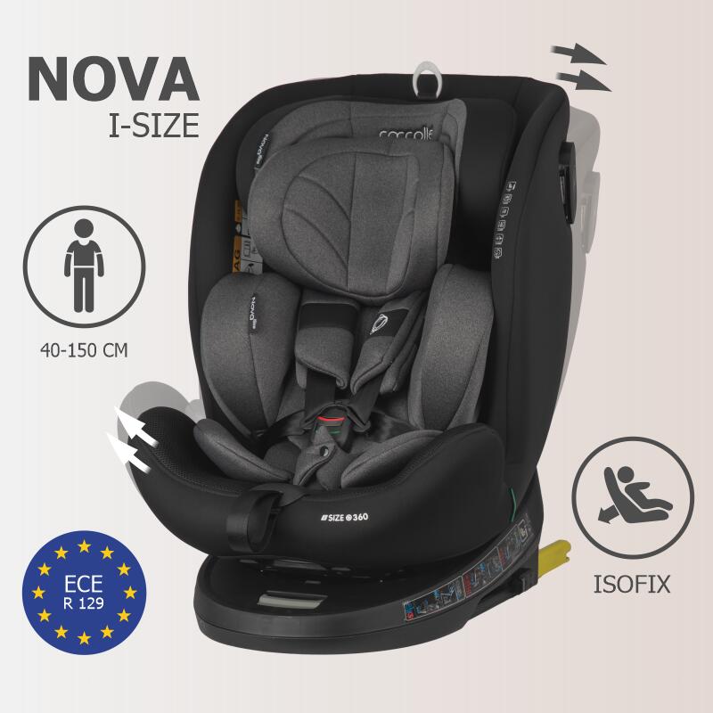 Scaun auto iSize 40-150 cm Coccolle Nova Diamond black