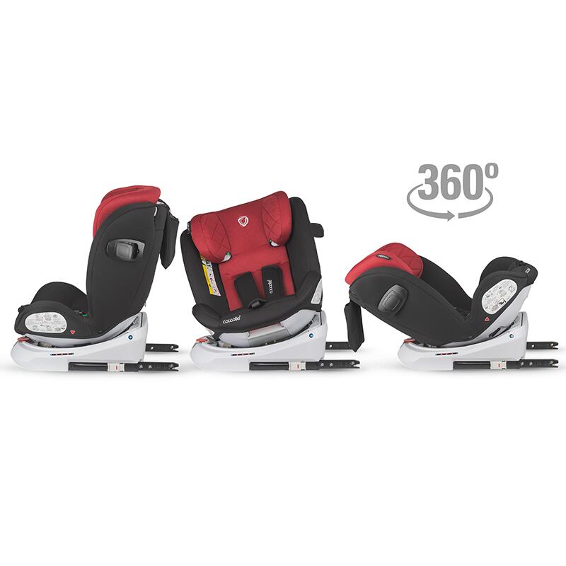 Scaun auto iSize 40-150 cm Coccolle Lyra Dahlia red - gogobaby.ro