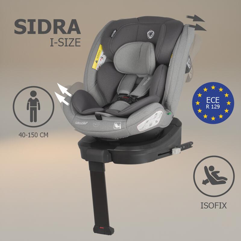 Scaun auto iSize 40-150 cm Coccolle Sidra Moonlit grey