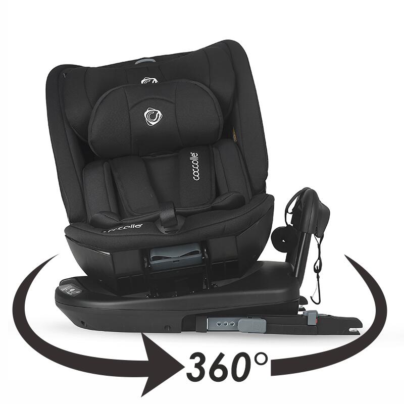 Scaun auto rotativ iSize Coccolle Velsa Jet black - gogobaby.ro