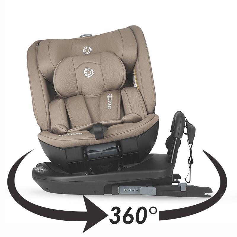 Scaun auto rotativ iSize Coccolle Velsa Taupe brown - gogobaby.ro
