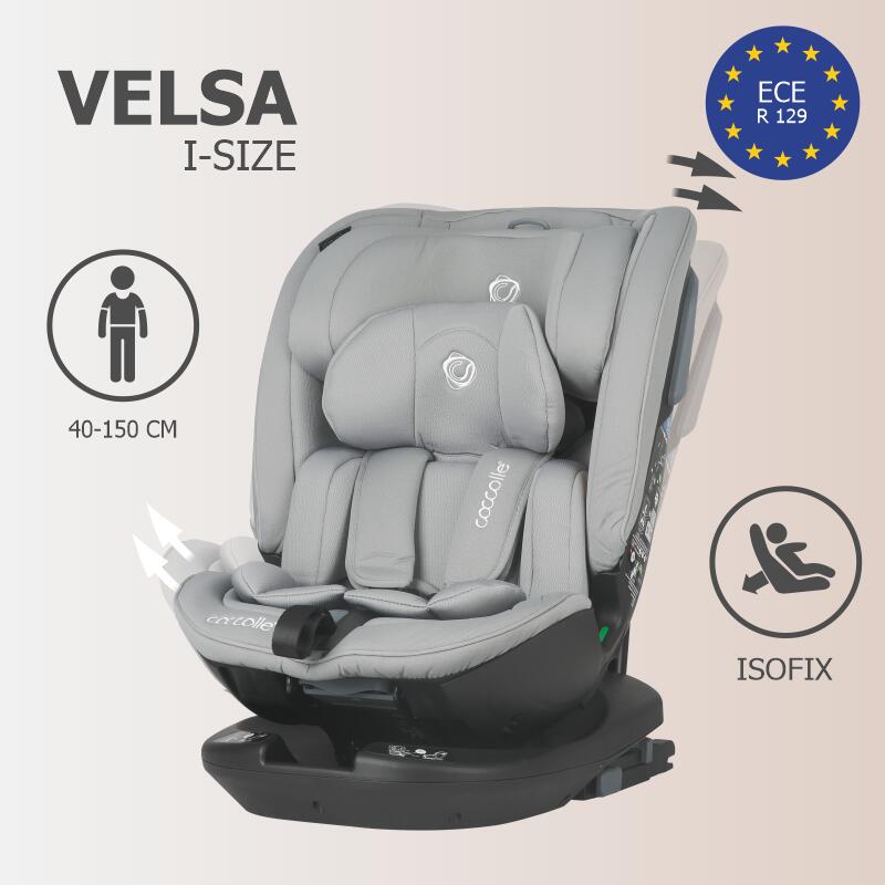 Scaun auto rotativ iSize Coccolle Velsa Neutral grey