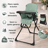 Scaun de luat masa Coccolle Miso Emerald green