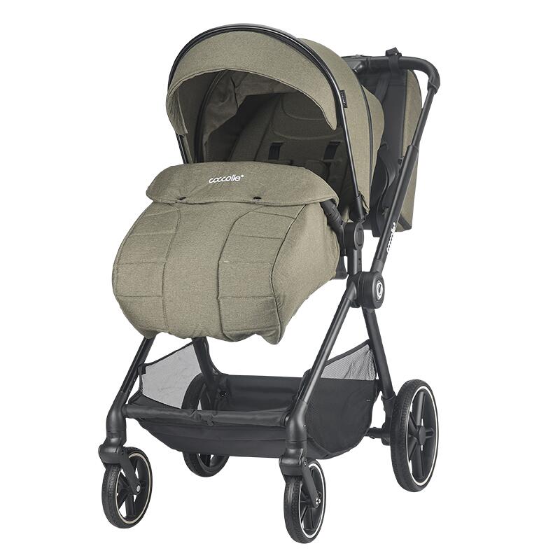 Carucior modular 3in1 Coccolle Lissia Moss green +Scoica auto iSize Coccolle Knox Black