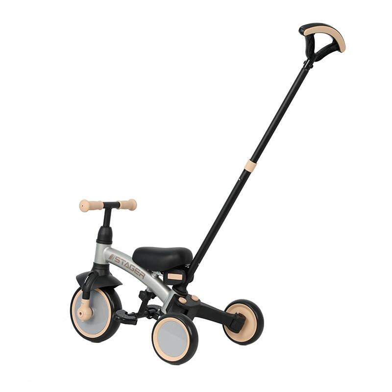 Tricicleta evolutiva pliabila Qplay STAGER Argintiu - gogobaby.ro