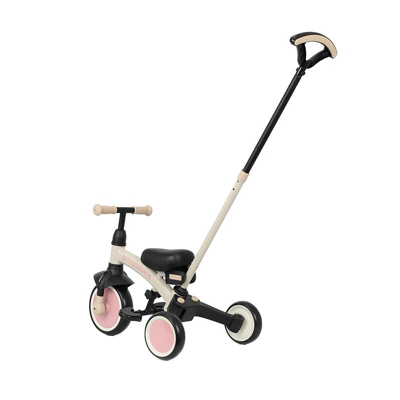 Tricicleta evolutiva pliabila Qplay STAGER Roz - gogobaby.ro