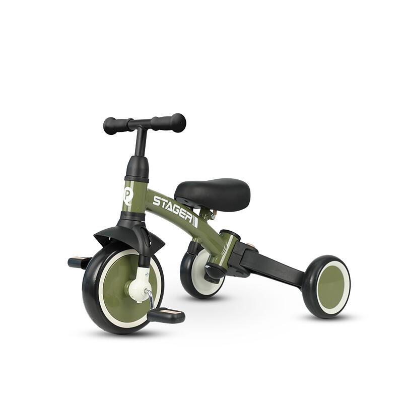 Tricicleta evolutiva pliabila Qplay STAGER Verde - gogobaby.ro
