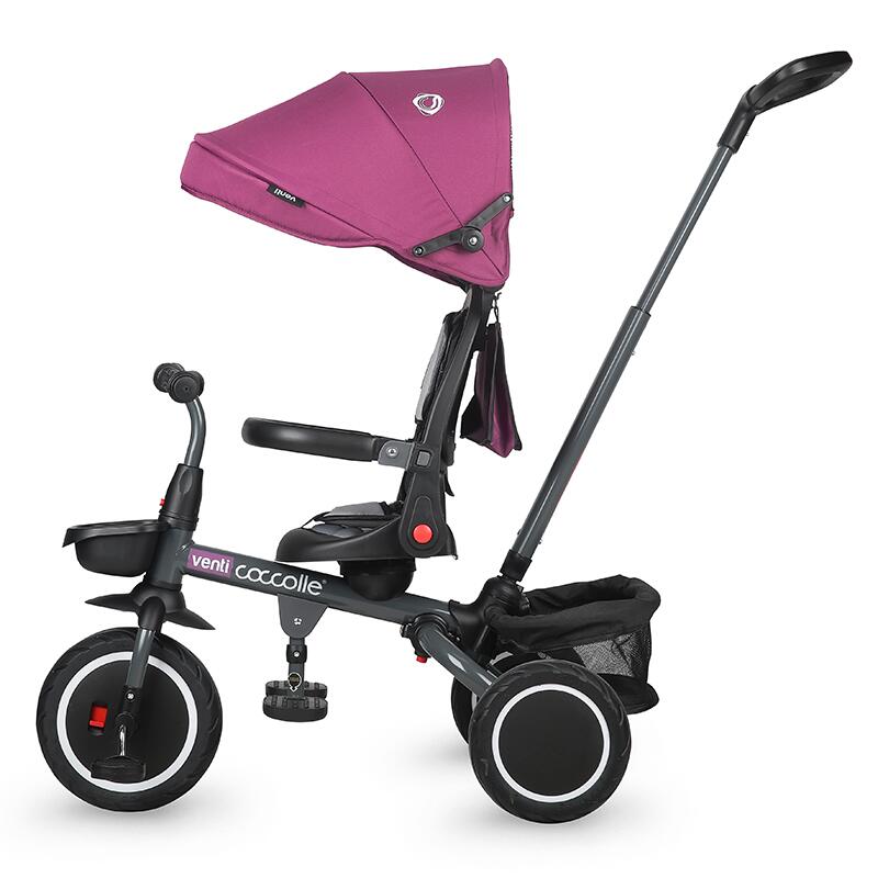 Tricicleta multifunctionala Coccolle Venti Magenta - gogobaby.ro