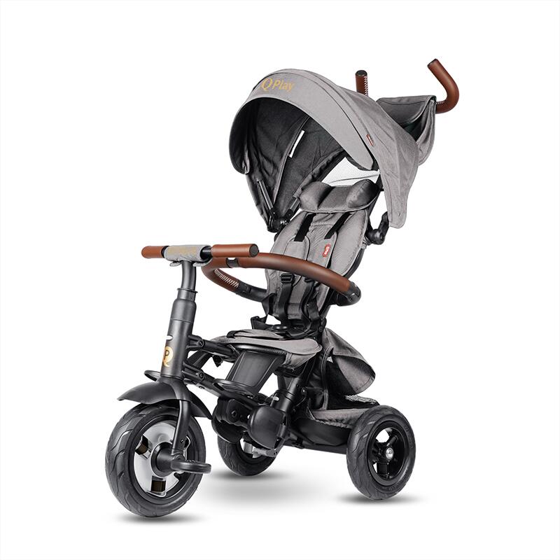 Tricicleta pliabila Qplay Rito Deluxe Gri - gogobaby.ro