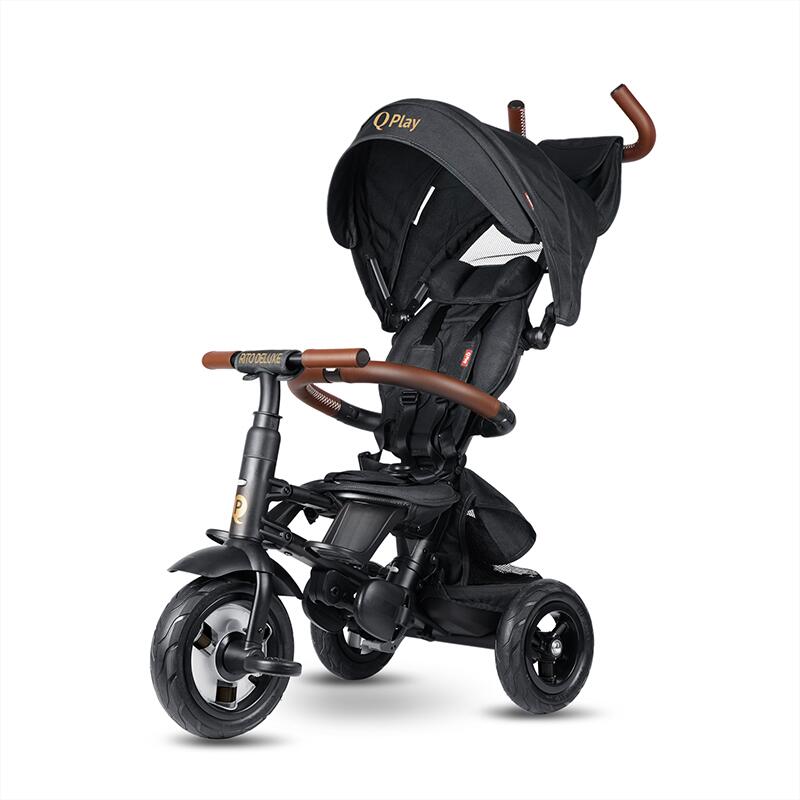 Tricicleta pliabila Qplay Rito Deluxe Negru - gogobaby.ro
