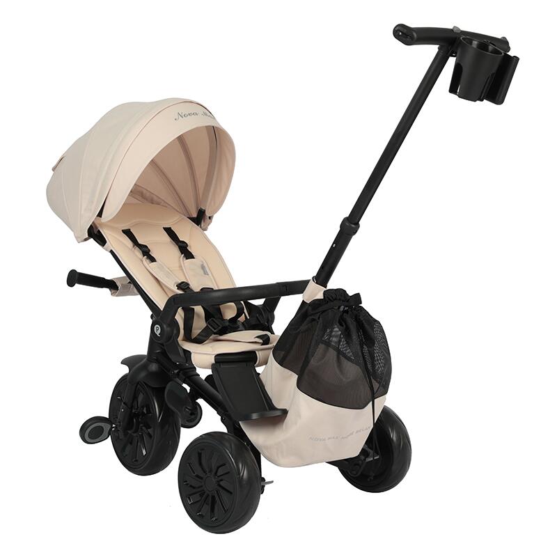 Tricicleta ultrapliabila Qplay Nova MAX Bej - gogobaby.ro