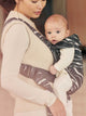BabyBjorn - Marsupiu anatomic Mini, cu multiple pozitii de purtare, Anthracite/Landscape, Bumbac, Editie Limitata