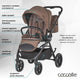 Carucior modular 4in1 Coccolle Serry Light Taupe cu Scoica auto iSize Coccolle Knox Black si Baza isofix iSize Coccolle Knox