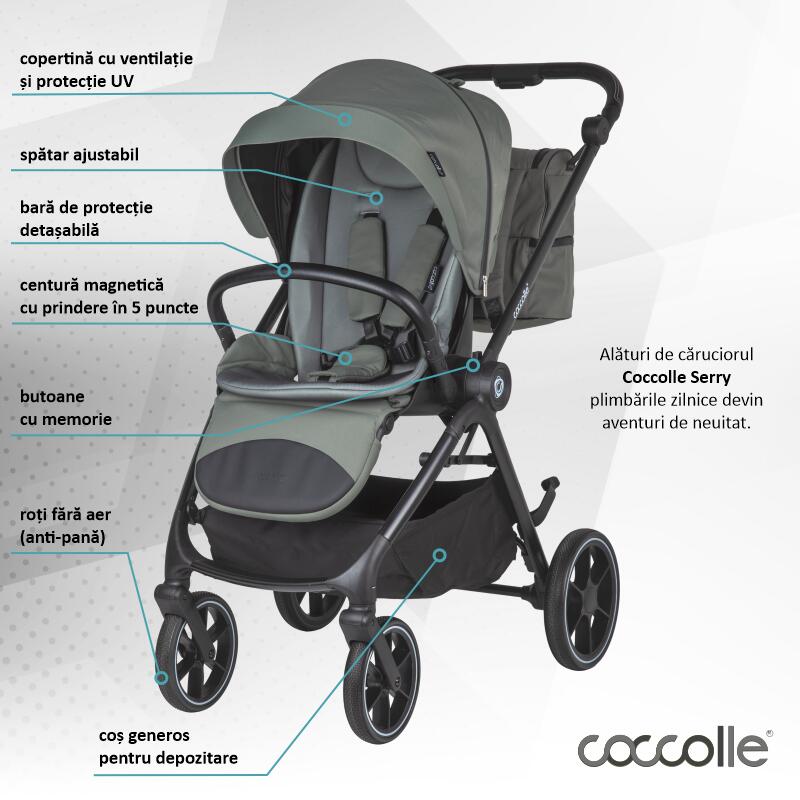 Carucior modular 2in1 Coccolle Serry Moss green