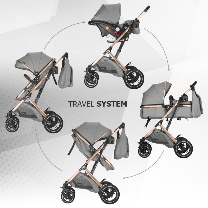 Carucior ultracompact 3in1 Coccolle Ravello Moonlit grey