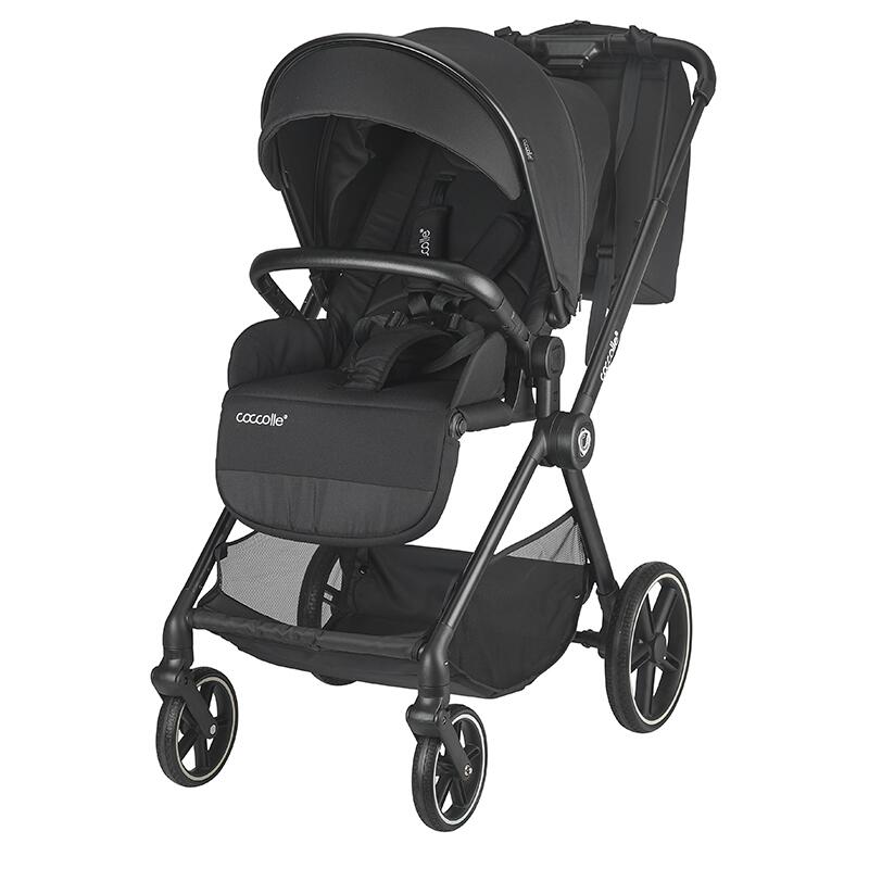 Carucior modular 4in1 Coccolle Lissia Anthracite cu Scoica auto iSize Coccolle Rilax Greystone si Baza isofix iSize Coccolle Rilax