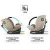 Scaun auto iSize 40-150 cm Coccolle Nova Sand beige+Coccolle protectie bancheta auto mica