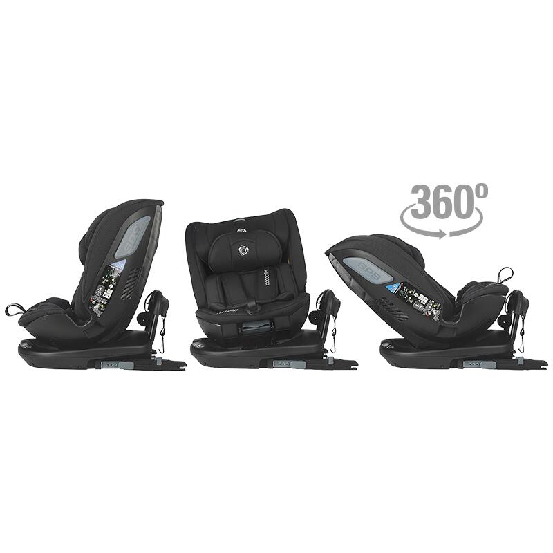 Scaun auto rotativ iSize Coccolle Velsa Jet black - gogobaby.ro