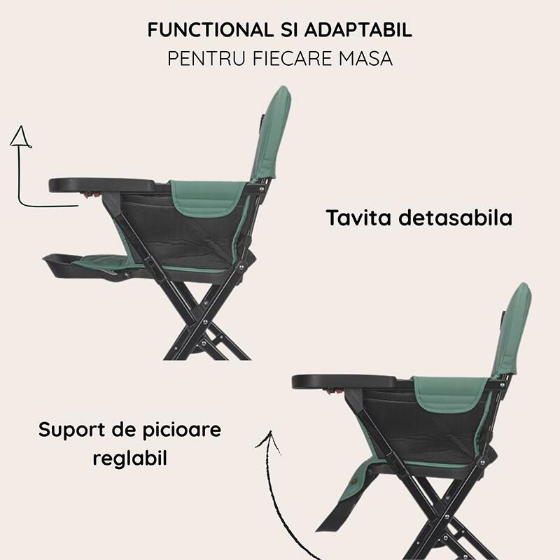Scaun de luat masa Coccolle Miso Emerald green