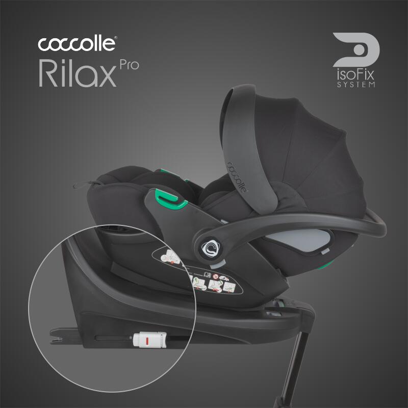 Scoica auto iSize Coccolle Rilax Black + Baza isofix iSize