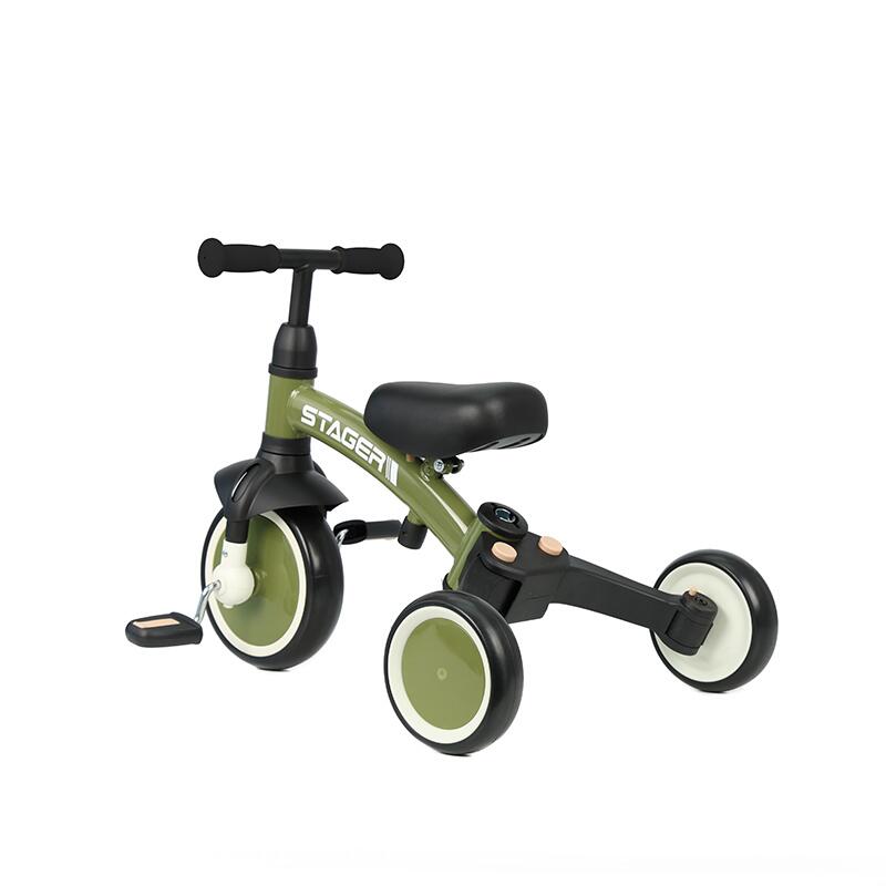 Tricicleta evolutiva pliabila Qplay STAGER Verde - gogobaby.ro