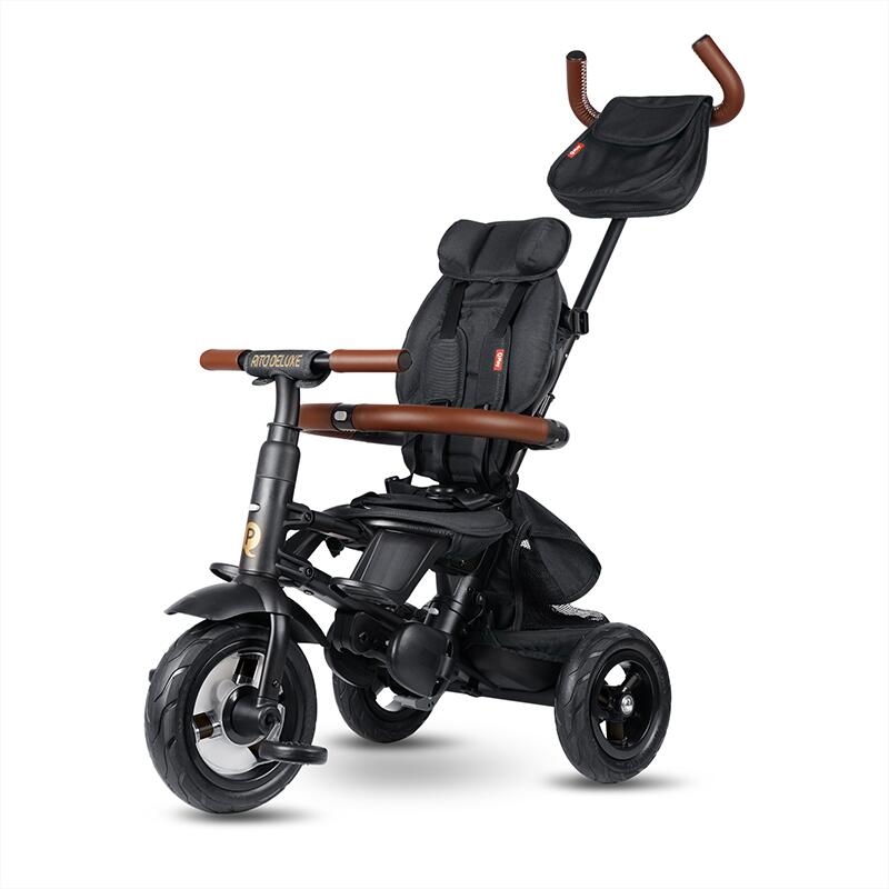 Tricicleta pliabila Qplay Rito Deluxe Negru - gogobaby.ro