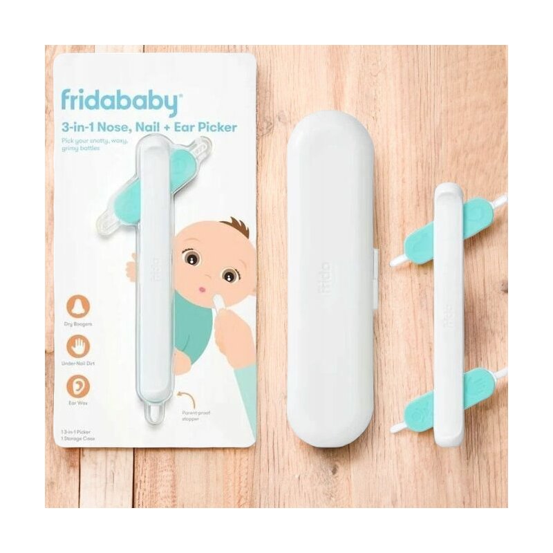 Dispozitiv de curatare, Fridababy, Multifunctional, Cu 4 capete, Pentru unghii, mucoasa nazala, urechi si alte parti ale corpului, Reutilizabil, 0 luni+ - gogobaby.ro