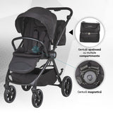 Carucior modular 2in1 Coccolle Serry Jet black+ Scoica auto iSize Coccolle Knox Black