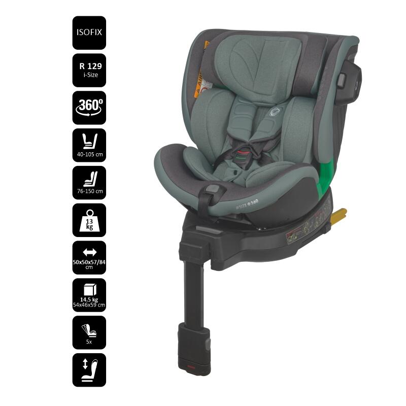 Scaun auto iSize 40-150 cm Coccolle Mago Greenstone - gogobaby.ro