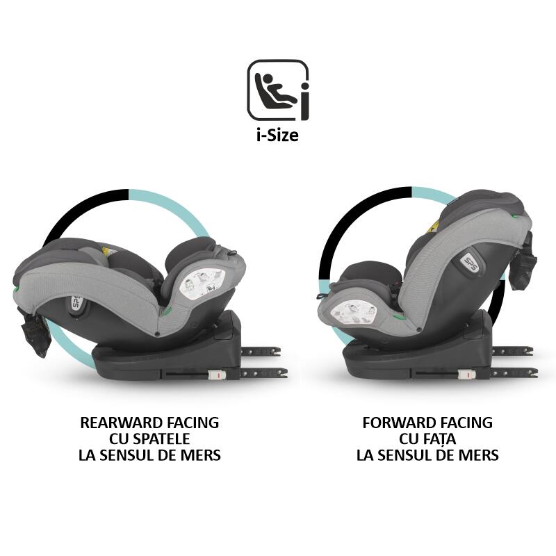 Scaun auto iSize 40-150 cm Coccolle Nyota Moonlit grey - gogobaby.ro
