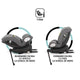 Scaun auto iSize 40-150 cm Coccolle Sidra Diamond black + Coccolle protectie bancheta auto mica
