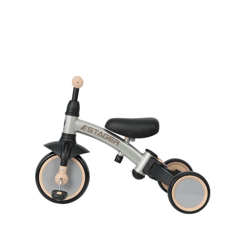 Tricicleta evolutiva pliabila Qplay STAGER Argintiu - gogobaby.ro