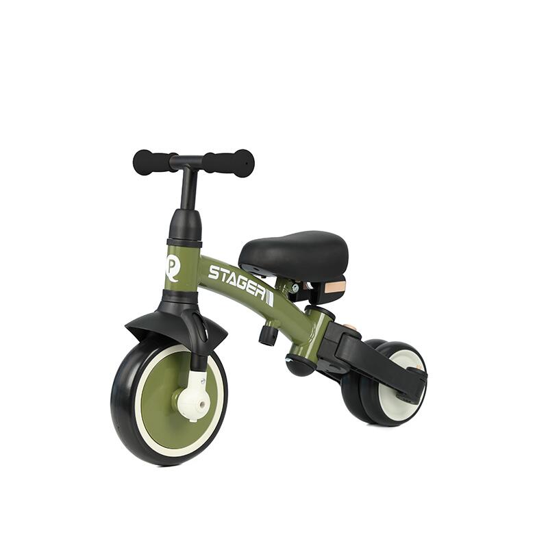 Tricicleta evolutiva pliabila Qplay STAGER Verde - gogobaby.ro