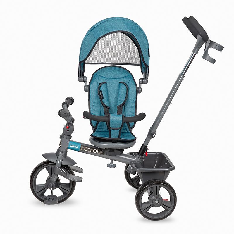 Tricicleta multifunctionala Coccolle Primo Turquoise tide - gogobaby.ro