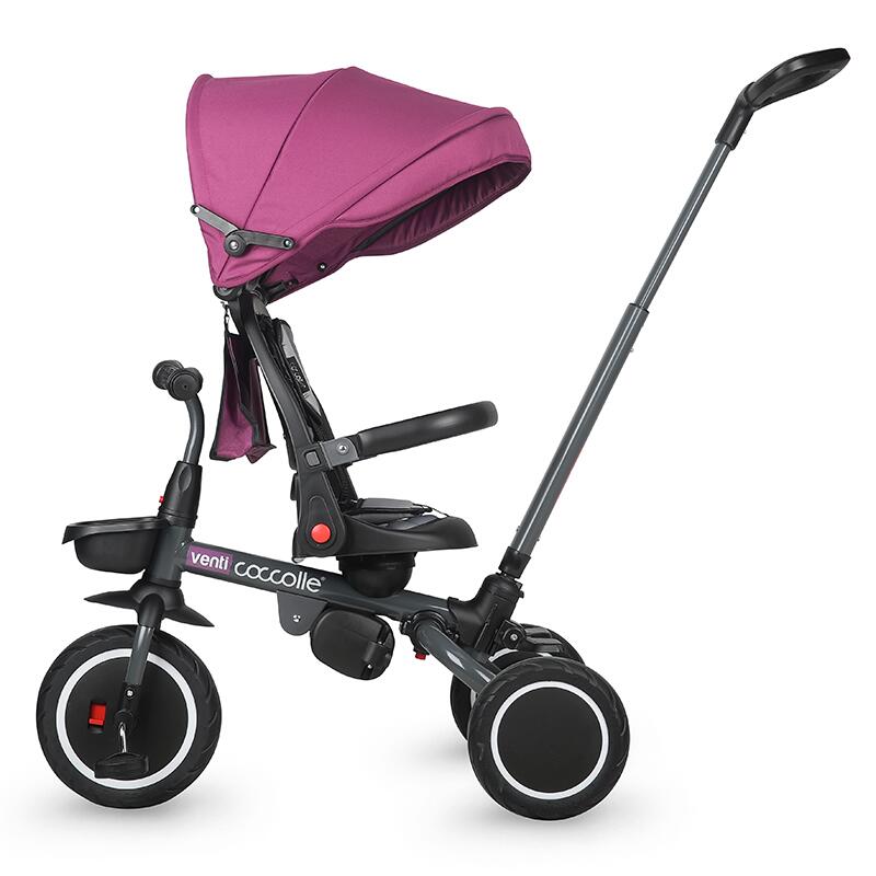 Tricicleta multifunctionala Coccolle Venti Magenta - gogobaby.ro