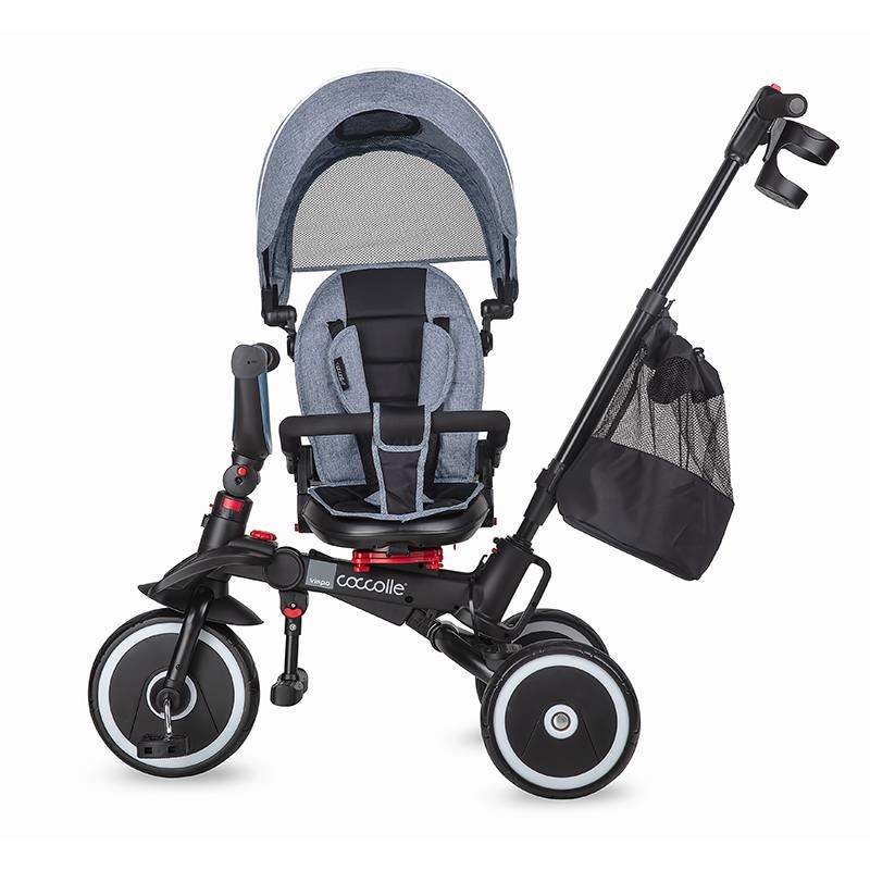 Tricicleta multifunctionala pliabila Coccolle Vispo Urban Grey - gogobaby.ro